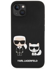 Калъф Karl Lagerfeld - MS Karl and Choupette, iPhone 14 Plus, черен